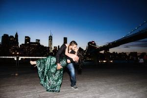 night photo of couple in the city